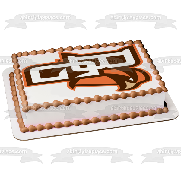 Imagen comestible para tarta con logotipo de atletismo de la Universidad Estatal de Bowling Green ABPID04891 