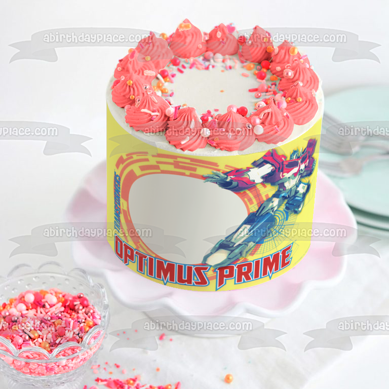 Transformers Optimus Prime Personalize Edible Cake Topper Image Frame ABPID05020