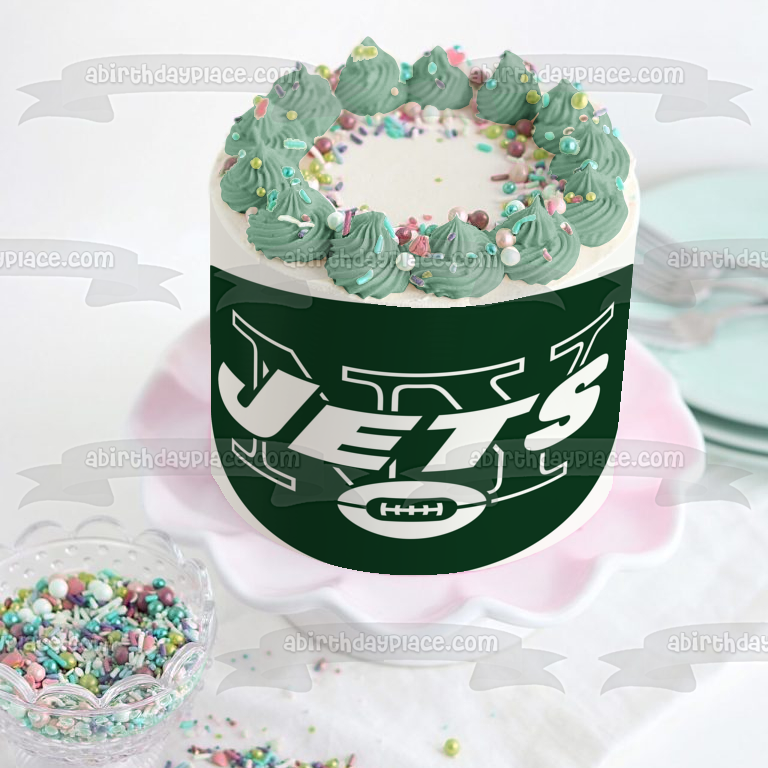 NFL New York Jets Edible Icing Sheet Cake Decor Topper