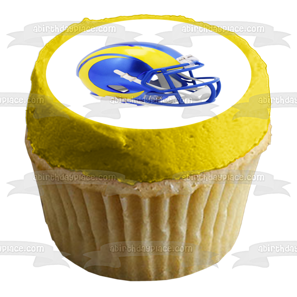 Los Angeles Chargers Helmet Edible Cake Topper Image ABPID55189