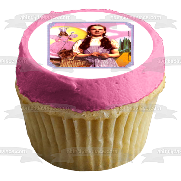 The Wizard of Oz Dorothy Toto Glinda and Emerald City Edible Cake Topper Image ABPID05165