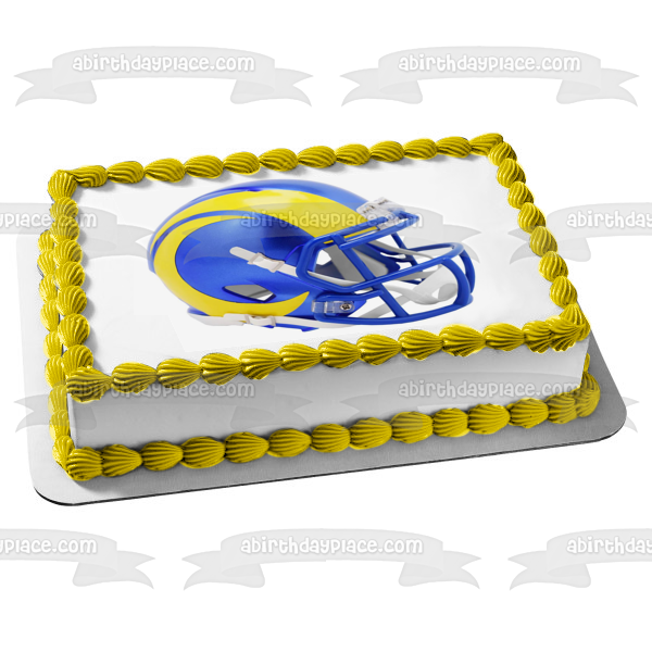 Los Angeles Chargers Helmet Edible Cake Topper Image ABPID55189