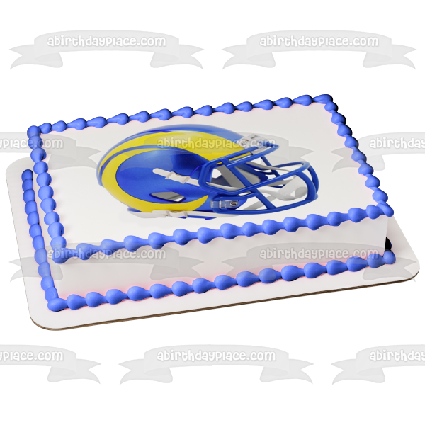 Los Angeles Chargers Helmet Edible Cake Topper Image ABPID55189