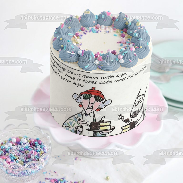 Maxine Floyd Happy Birthday Cake Edible Cake Topper Image ABPID05203