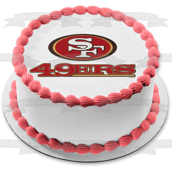 Imagen comestible para tarta con logotipo de los San Francisco 49ers de la NFL ABPID05230 