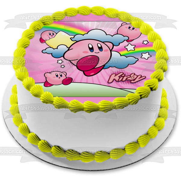 Imagen comestible para decoración de tarta de Kirby de Super Smash Brothers ABPID05234 