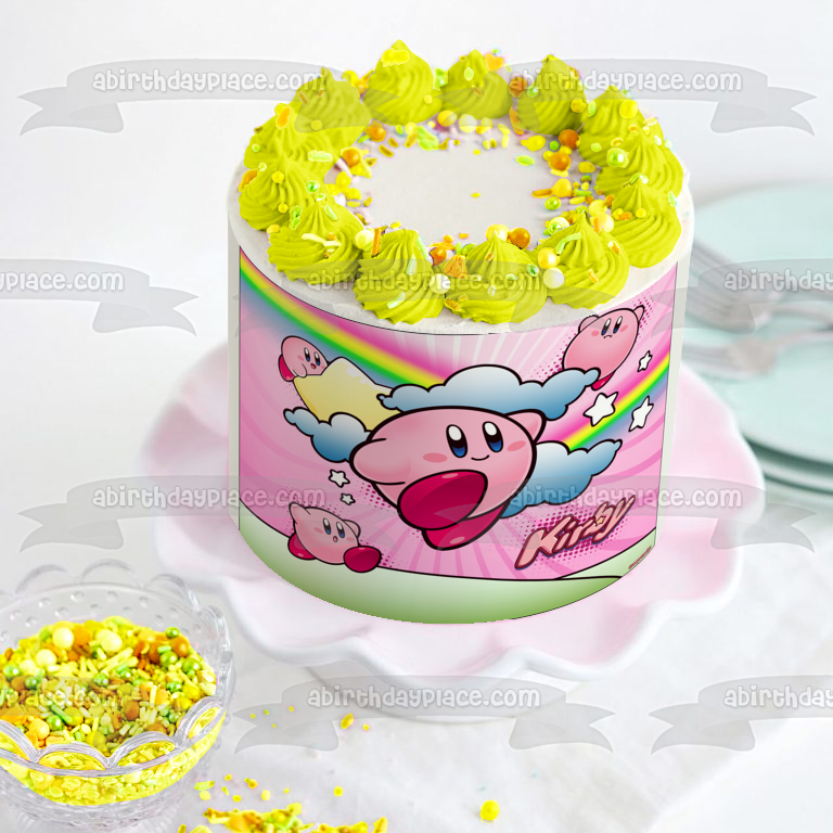 Imagen comestible para decoración de tarta de Kirby de Super Smash Brothers ABPID05234 