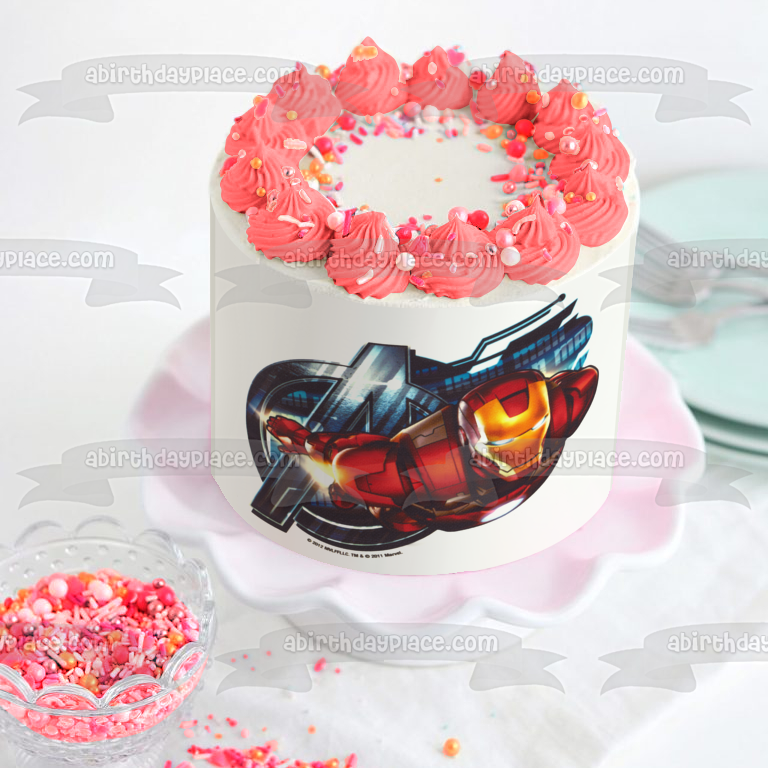 Imagen de decoración comestible para tarta Tony Stark de Iron Man ABPID05278 