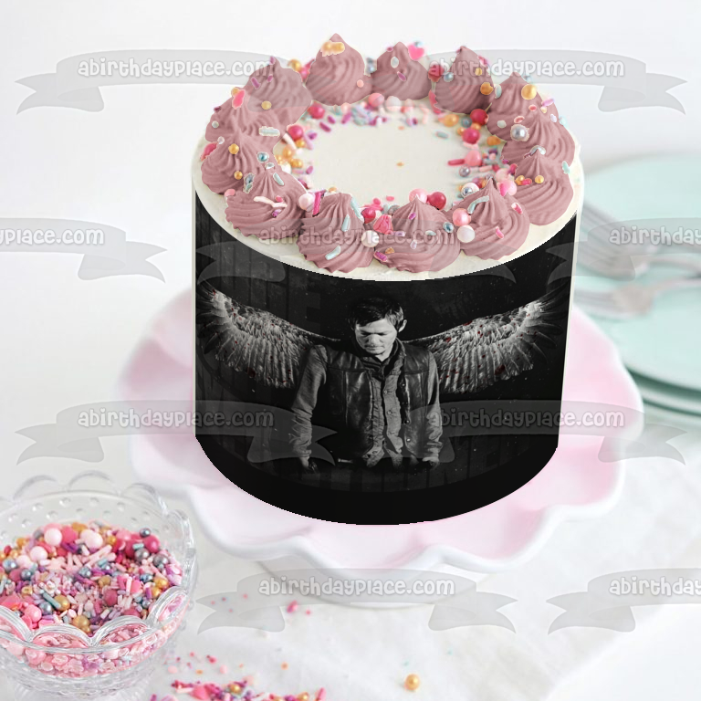  9.5 Pre-Cut Round Angel Edible Image For Your Cake