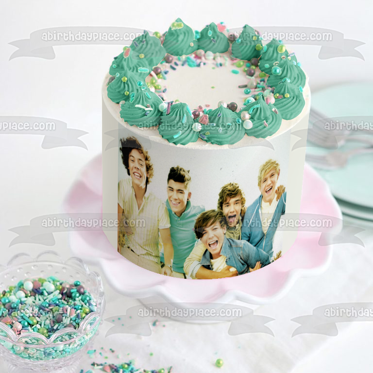 One Direction Niall Horan Liam Payne Harry Styles Louis Tomlinson y Zayn Malik Imagen comestible para decoración de tarta ABPID05393 