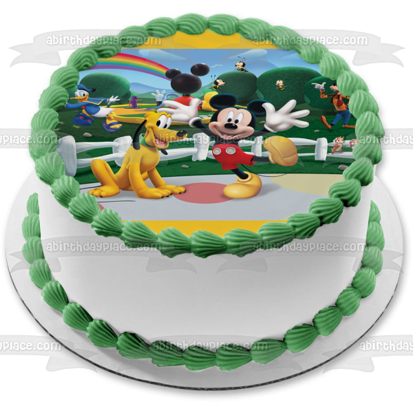 Mickey Mouse Pluto Goofy and Donald Duck Edible Cake Topper Image ABPID05399