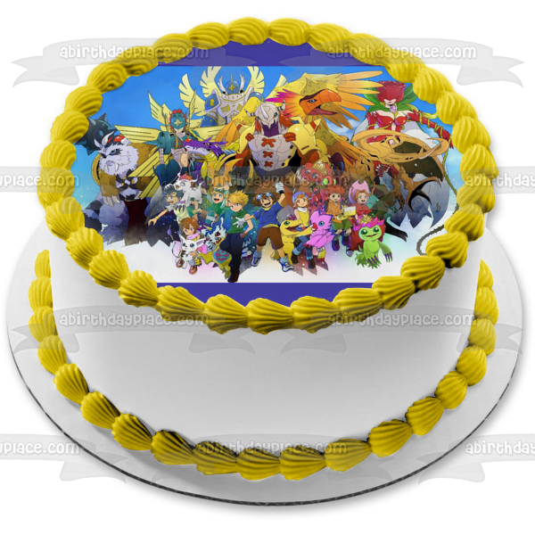 Imagen comestible para decoración de tarta Digimon Agumon Tai Kamiya y Gatomon ABPID05534 