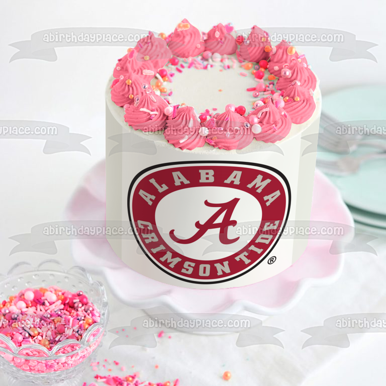 Imagen comestible para tarta con logotipo de Alabama Crimson Tide ABPID05413 