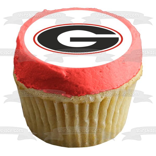 University of Georgia Bulldogs Logo Edible Cake Topper Image ABPID05430