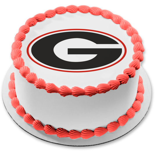 Imagen comestible para tarta con logotipo de los Bulldogs de la Universidad de Georgia ABPID05430 