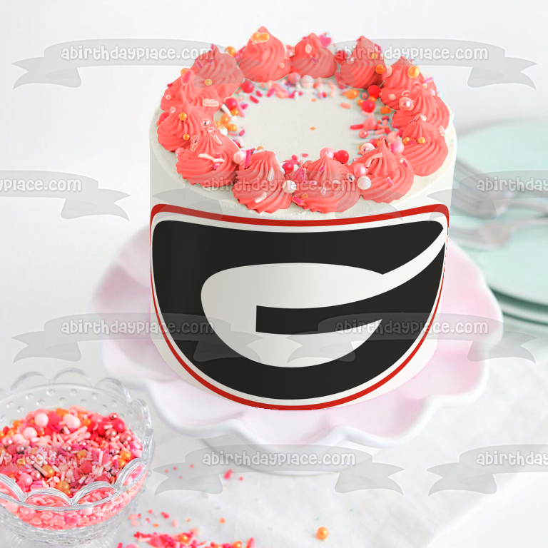 University of Georgia Bulldogs Logo Edible Cake Topper Image ABPID05430