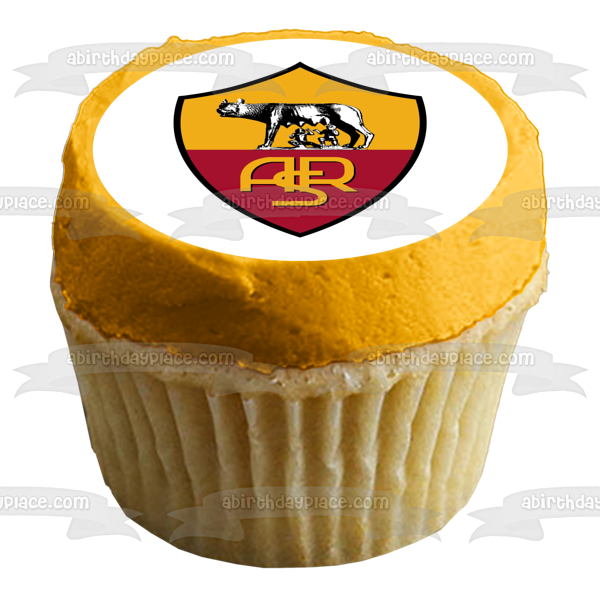 Imagen comestible para tarta con el logotipo del AS Roma, club de fútbol profesional, ABPID05434 