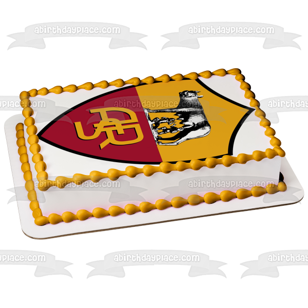 Imagen comestible para tarta con el logotipo del AS Roma, club de fútbol profesional, ABPID05434 