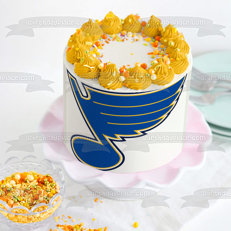 Imagen comestible para tarta con el logotipo de St. Louis Blues de la NHL ABPID05582 