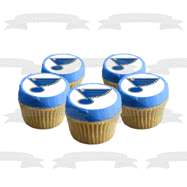 Imagen comestible para tarta con el logotipo de St. Louis Blues de la NHL ABPID05582 