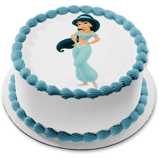 Princesa Jasmine de Aladdin de Agrabah, decoración comestible para tarta, imagen ABPID05616 