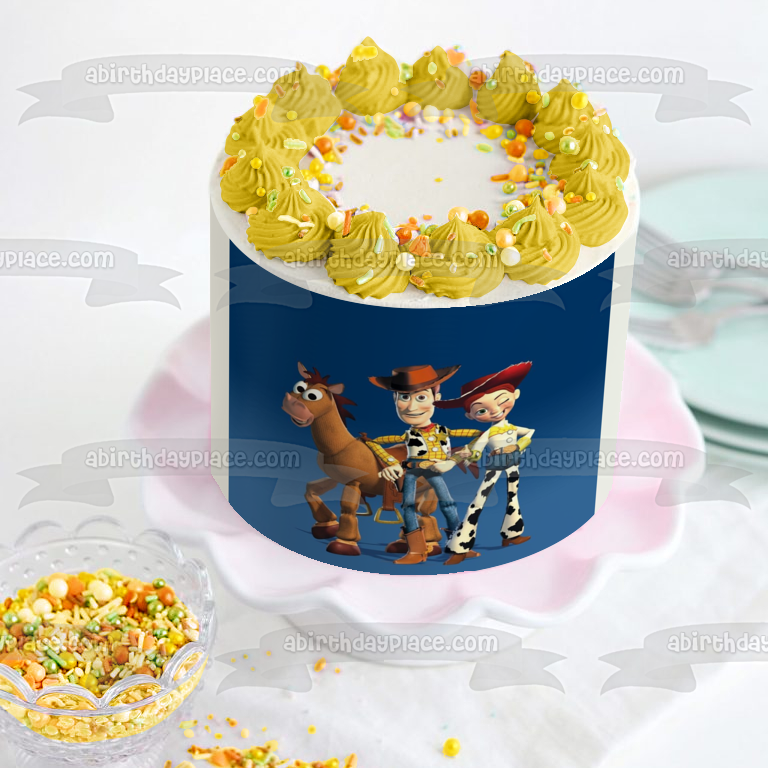 Toy Story 2 Woody Bullseye y Jessie Imagen comestible para decoración de tarta ABPID05470 