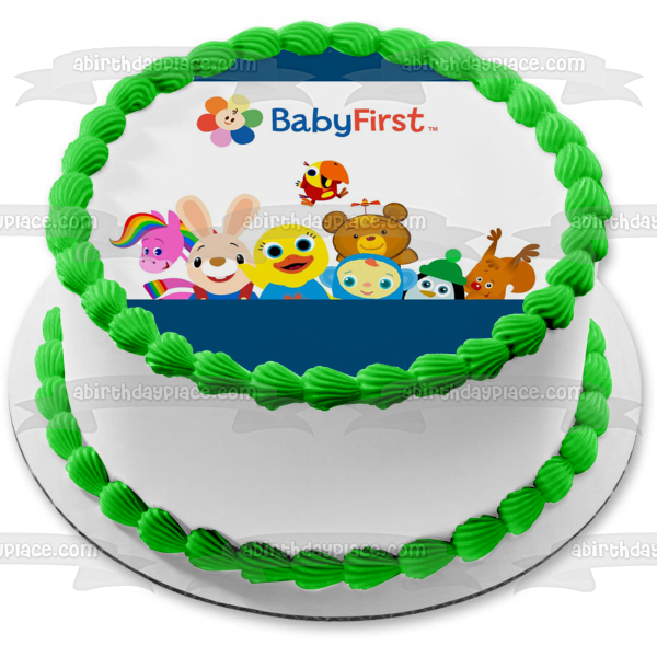 First Media Baby First Harry el Conejito Caballo Arcoíris Peek a Boo y Tillie Imagen comestible para decoración para tarta ABPID05630 