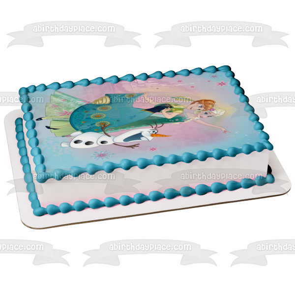 Disney Frozen Elsa and Anna Edible Cake Topper Image ABPID54613 – A  Birthday Place
