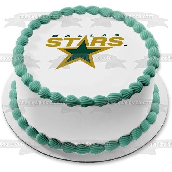 Imagen comestible para tarta con el logotipo de los Dallas Stars de la NHL ABPID05646 