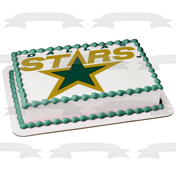 Imagen comestible para tarta con el logotipo de los Dallas Stars de la NHL ABPID05646 