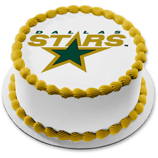 Dallas Stars Logo NHL Edible Cake Topper Image ABPID05646