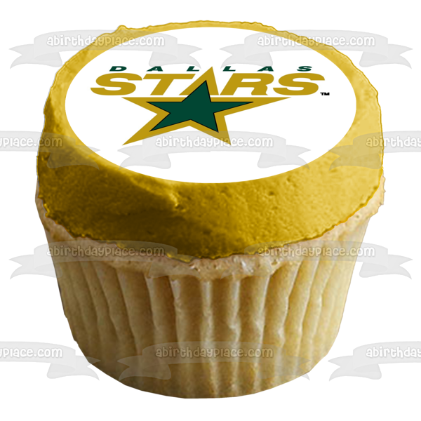 Imagen comestible para tarta con el logotipo de los Dallas Stars de la NHL ABPID05646 