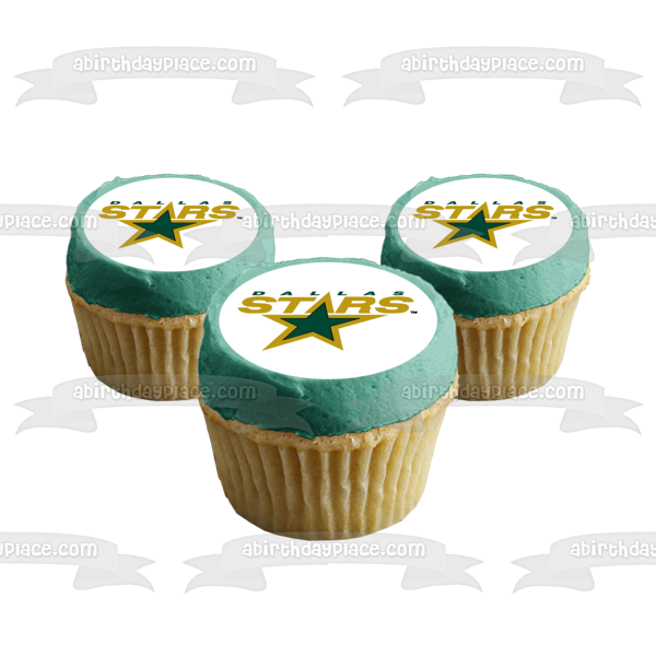 Dallas Stars Logo NHL Edible Cake Topper Image ABPID05646