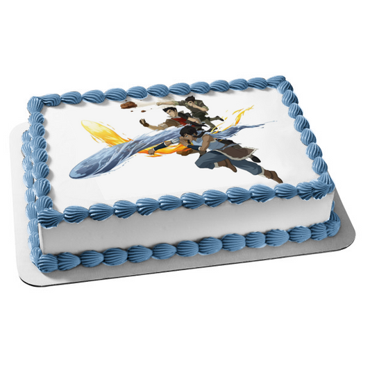 Avatar Legend of Korra Mako and Firebending Edible Cake Topper Image ABPID05719