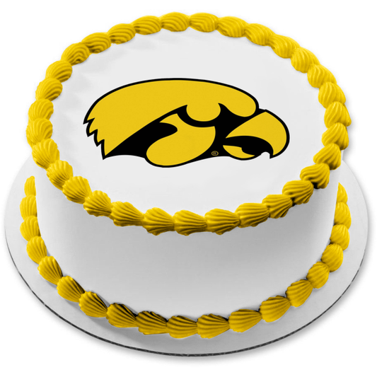 Imagen comestible para tarta con logotipo de Iowa Hawkeyes, baloncesto universitario, ABPID05684 