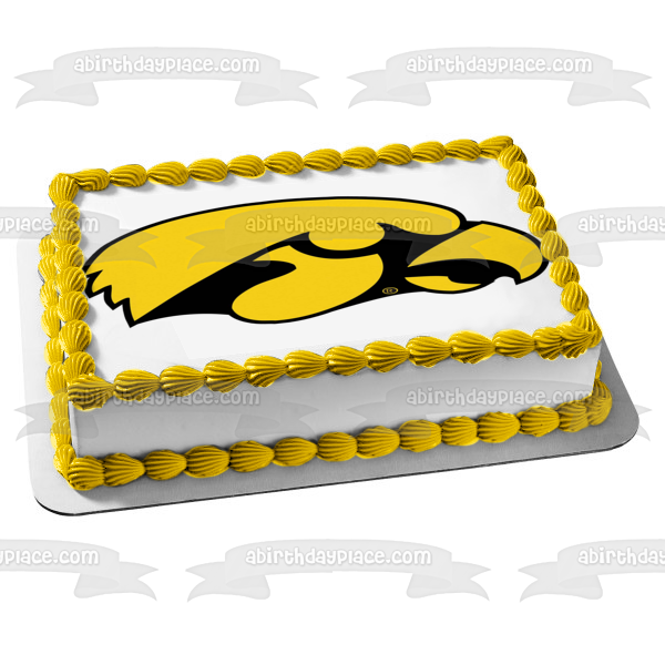 Imagen comestible para tarta con logotipo de Iowa Hawkeyes, baloncesto universitario, ABPID05684 