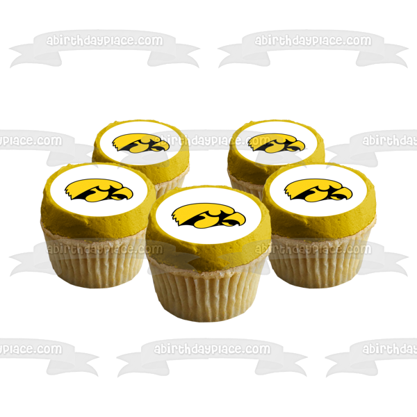 Imagen comestible para tarta con logotipo de Iowa Hawkeyes, baloncesto universitario, ABPID05684 