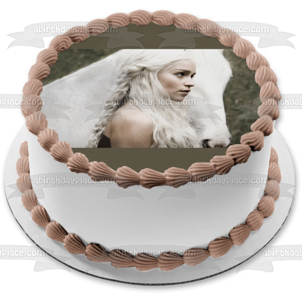 Game of Thrones Daenerys Targaryen Edible Cake Topper Image ABPID05687