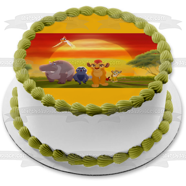 Decoración comestible para tarta con diseño de la Guardia del León 3 Kion Bunga Fuli Ono y Beshte ABPID05741 