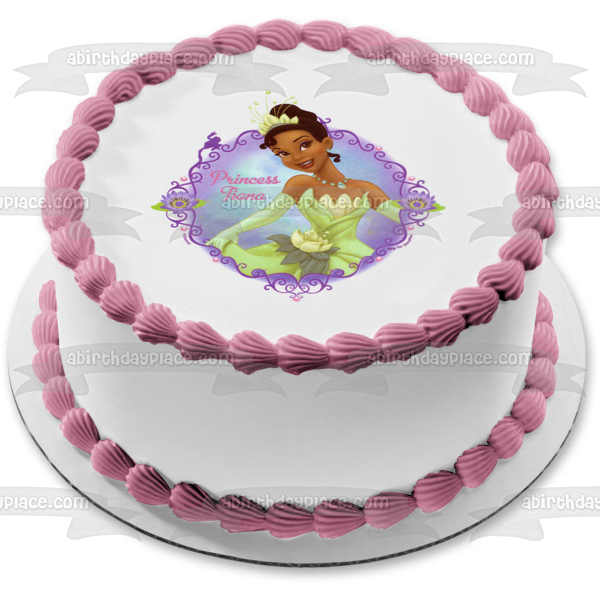 Imagen comestible para decoración de tarta de La Princesa y el sapo Tiana ABPID05755 