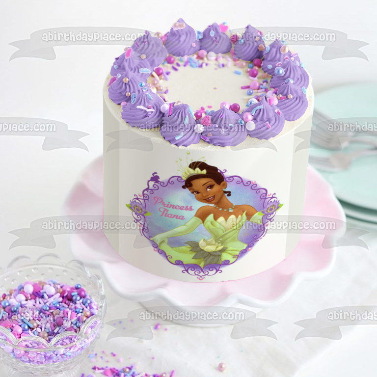 Imagen comestible para decoración de tarta de La Princesa y el sapo Tiana ABPID05755 