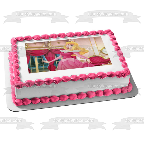 Aurora Sleeping Beauty Edible Cake Topper Image ABPID05772