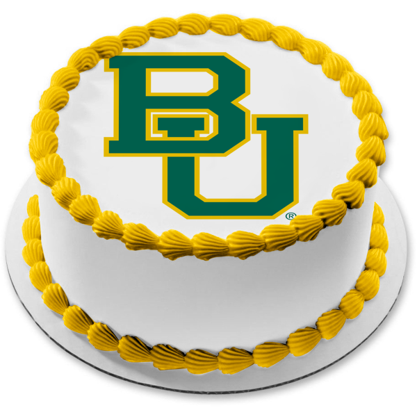 Imagen comestible para decoración de tarta con el logotipo de los osos de la Universidad de Baylor ABPID05793 