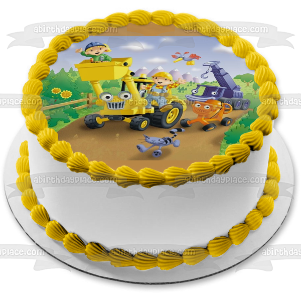 Imagen comestible para decoración de tarta de Bob el Constructor Scoop Lofty and Dizzy ABPID05874 