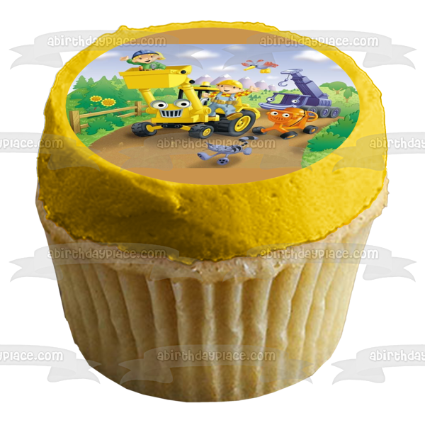 Imagen comestible para decoración de tarta de Bob el Constructor Scoop Lofty and Dizzy ABPID05874 