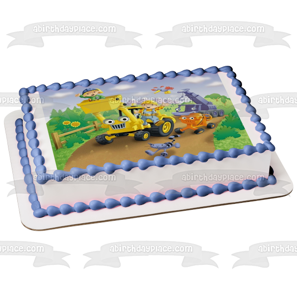 Imagen comestible para decoración de tarta de Bob el Constructor Scoop Lofty and Dizzy ABPID05874 