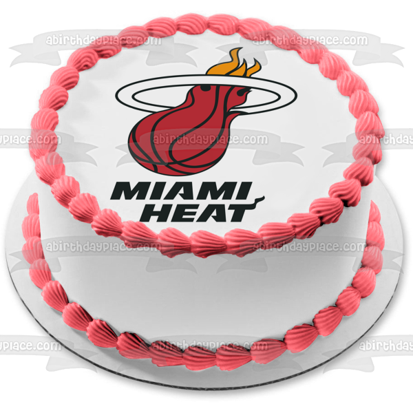 Miami Heat Logo NBA Edible Cake Topper Image ABPID05877