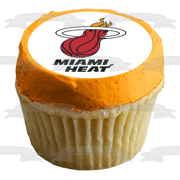 Miami Heat Logo NBA Edible Cake Topper Image ABPID05877