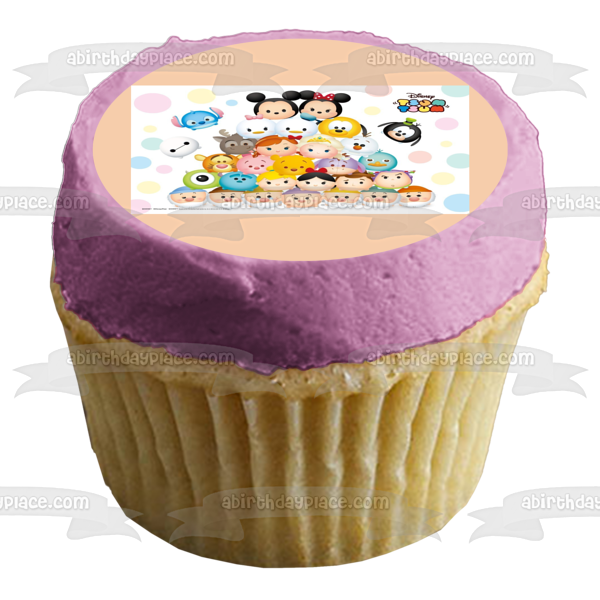 Tsum Tsum Mickey Minnie Donald Daisy and Goofy Edible Cake Topper Image ABPID05797