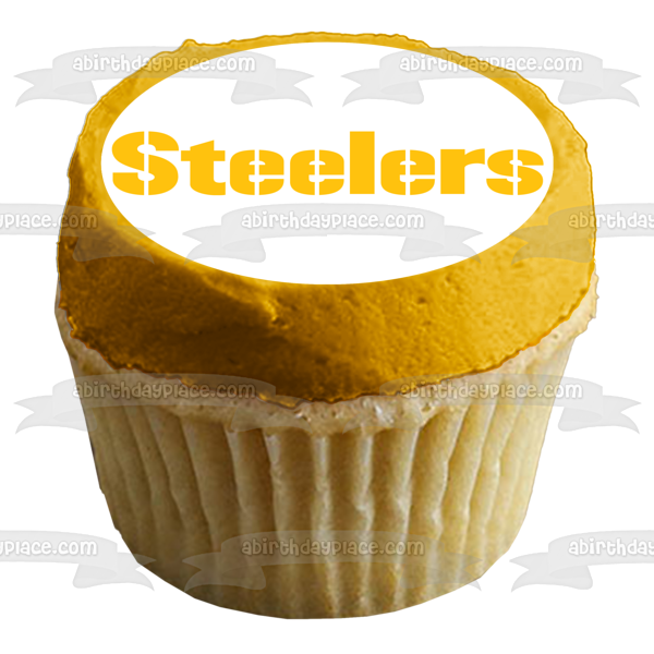 Pittsburgh Steelers Logo NFL Edible Cake Topper Image ABPID06007